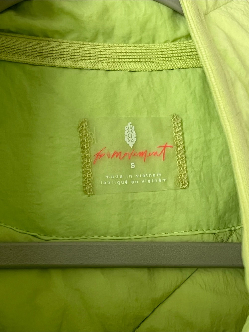 FP Movement Free People Quinn Quilted Puffer Vest RT $128 Size Small Lime Green - Picture 4 of 4